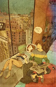 韩国插画师puuung的暖心爱情故事插画 - 图6