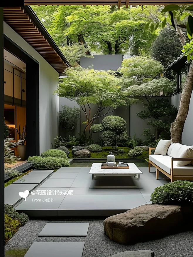花园设计灵感|日式禅意庭院 - 小红书