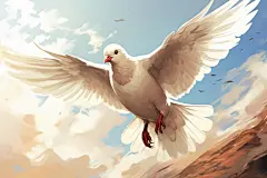 设计主题主题展翅飞翔的和平鸽插画