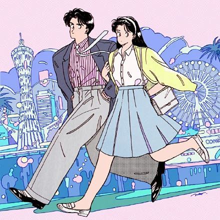 90后插画家山根庆丈 将80年代青年漫画融入作品 风格十分纯熟 12年和13年因为音乐人tofubeats绘制的专辑封面 水星 和 Don T Stop The Music 而狂受追捧 另外 他的作品中还包含同性主题 官网上写着未成年观览需注意 O网页链接