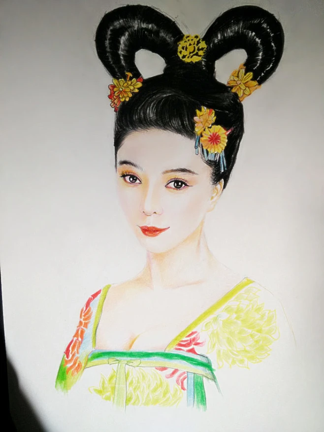 【武媚娘传奇】妩媚娘，武则天，手绘，绘画，彩铅，人物 。#武媚娘传奇# #电视剧# #古装美人# #插画美人# @予心木子-花瓣网