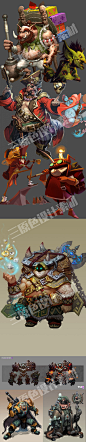 欧美西方Q版人物 怪物设定集 角色 CG 游戏原画 图集 设定 素材包