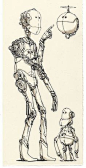 Resultado de imagen para dibujos de robots a lapiz