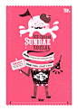 kongweetaro: sundae social ice-cream poster