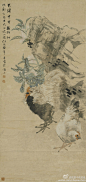 #2014東京中央5月珍藏拍賣精賞#【中國書畫】Lot. 0645 任頤（1840-1896）德禽雙棲圖 設色紙本 立軸 97×45.5cm 約4.0平尺 来源：福岛先生同一收藏 預展：5月3日 (週六) 10：00-19：00 拍賣：5月4日 (週日) 10:00~ 地點：東京圓頂飯店璞利斯姆大廳