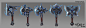 Hexen Fanart - Warrior Weapons, Yann Blomquist : Some fan weapon reworks for one of my favorite games from 1995, Hexen. I dont normally do multiple iterations unless I'm uncertain of what I want, this is one of those moments.