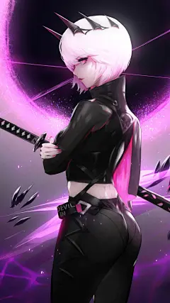 动漫女剑客手机壁纸