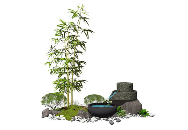 新中式景观小品SU模型 | 铅笔汇-高品...