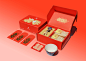 packaging design cny concept giftbox box Lunar New Year MEE orange chinese typography  