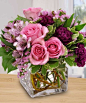 "Blooms for Mom" by Beneva Flowers in Sarasota FL #srq #pinkroses #purpleflowers: 