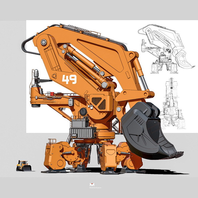 the gigantic excavat...