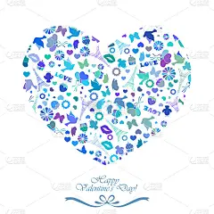 情人节快乐。爱的象征。矢量图标。