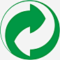 回收认证图标矢量矢量图标_88ICON https://88icon.com 可回收 圆形图标 认证 矢量 绿色底色 环形箭头 正品保证图标