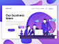 2018扁平化流行配色Web登录网页模版 Flat Modern design of wesite template :  