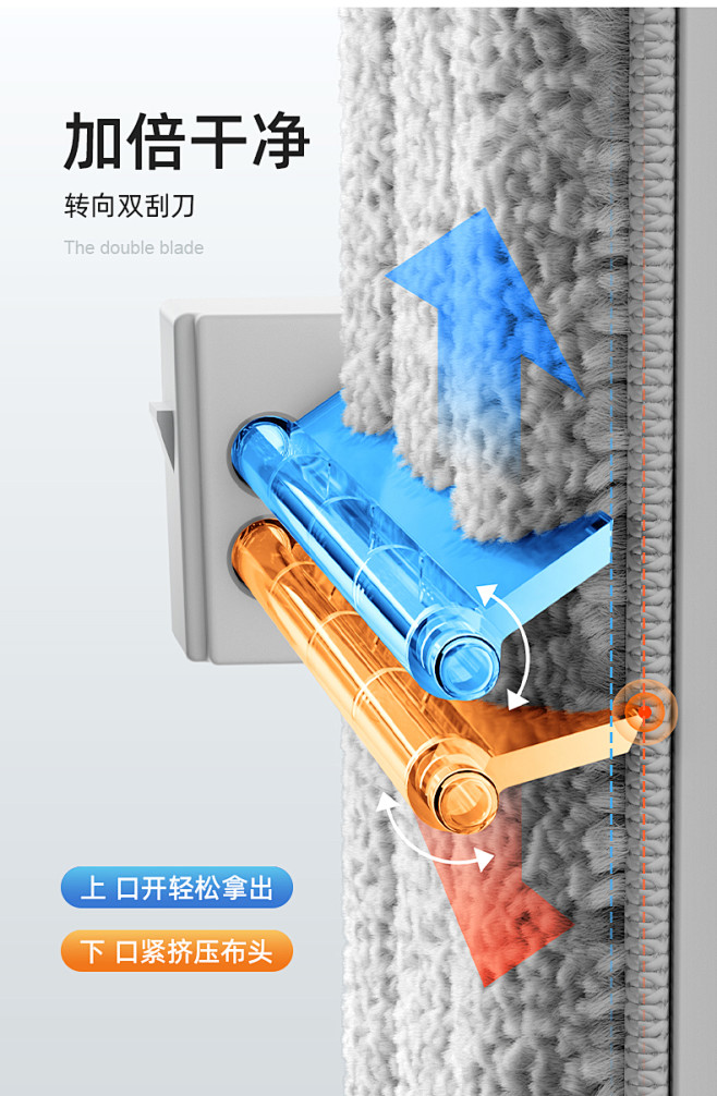 博生拖把家用一拖平板净懒人拖布2021新...