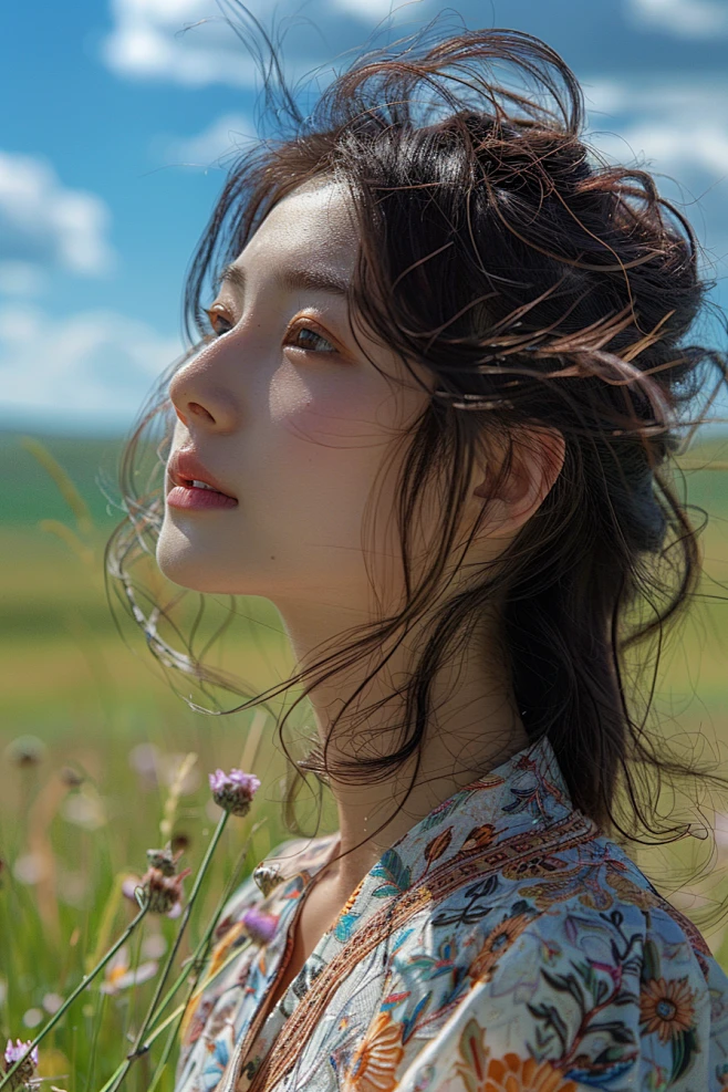 原野人像自然人物摄影图-花瓣网
