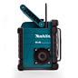 Makita DMR104 Job Site Radio Stereo with DAB and FM (Replaces BMR104) : Makita DMR104 Jobsite Radio complete with DAB, AC adaptor and aerial Makita Blue DMR104 is also available in WHITE The DMR104 DAB Jobsite Radio gives you the flexibility of listening 