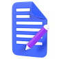 Notes  3D Illustration