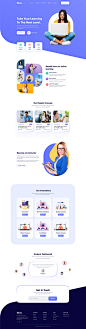 aksdas clean Education education landing page landing page Learning Platform designs minimal online education website ui design ui ux