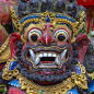 传统,雕像,巴厘岛,寺庙,巴龙舞,街道,魔鬼,狮子,涂料,户外