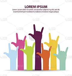 创意缤纷我爱你手语手