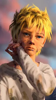 你那一瞬间的柔情，就像烟花一般绚烂而过。火影忍者 动漫壁纸 简约插画 ​​​​