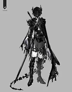 黑白骑士骨龙城王女的护卫黑骑士 格雷林斯（… - 半次元 - ACG爱好者社区