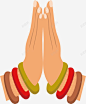 带手环的双手高清素材 佛教礼仪 双手合十 合十礼 合十致敬 矢量png 祈祷 元素 免抠png 设计图片 免费下载