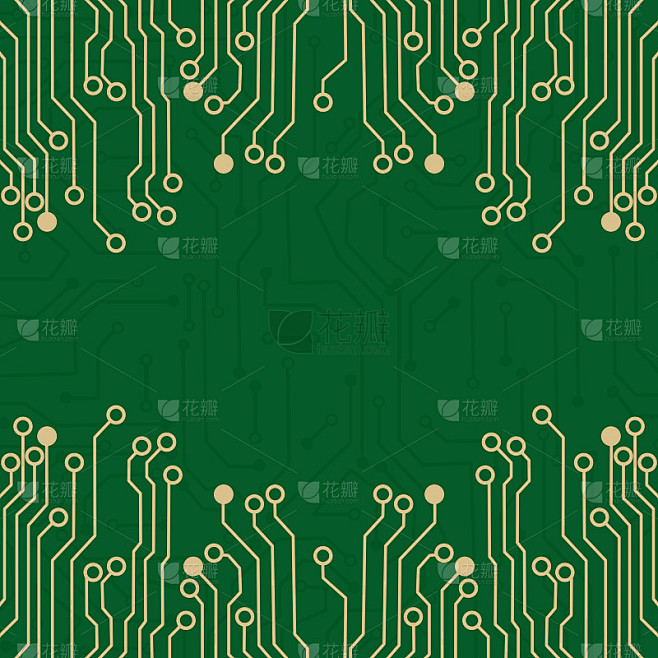 电子电路板。技术背景的电路板纹理。矢量图