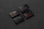 黑色信纸信封名片办公文具品牌VI样机ps贴图素材下载 Dark Stationery Branding Mockup Set