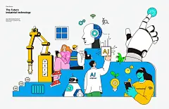 创意潮流未来科技VR无人机插画海报展板素材 - 小红书