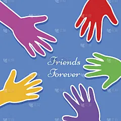 插图元素为友谊日的背景