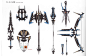 new blog at... well... eniphina!! : Various sets of weapons (p.1)
Slightly larger:
Shiva: 1/2
Bismark: 1/2
Ravana: 1/2
Dreadwrym: 1/2
Ironworks: 1/2