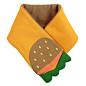 2013TYAKASHA塔卡沙秋冬旅行餐厅系列：汉堡羊羔绒拼接短围巾 原创 设计 新款