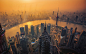 General 1920x1200 skyscrapers cities Shanghai dusk orange rivers