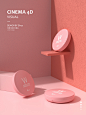 C4D OC渲染 彩妆化妆品海报