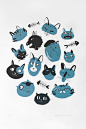 Kitties Screen Print : This is my personal project, a screen print for children.