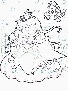 马克笔儿童画美人鱼‍♀️