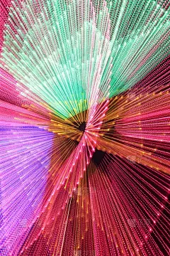 黑暗中的灯光效果，特写照片