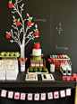 back to school party - love the red apple touches