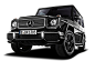 Black Mercedes G-class Gelandewagen car PNG image
