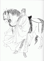 48张中国古代历代帝王白描线稿图 皇帝绘画素材图片_www.youyix.com