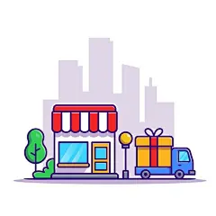 商店门面店铺手绘卡通矢量插画矢量图设计素材