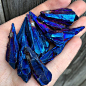 Rough blue aura quartz crystals: 