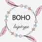 粉色羽毛装饰圆圈LOGOpng免抠素材_新图网 https://ixintu.com 羽毛 卡通 手绘 树叶 英文字母 波西米亚 粉色 圈 圆圈 项圈 羽毛logo