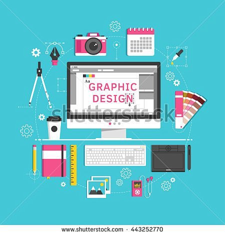 Flat design style mo...