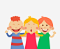 三个可爱开心儿童高清素材 三个小孩 兴奋 卡通人物 可爱儿童 小孩子 开心表情 免抠png 设计图片 免费下载