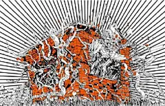 荷兰插画家 Kuba Woynarowski 创作的插画十分有特色，简单的黑、白、橙三色将纸上插画描绘得栩栩如生，画纸的留白处理让黑白两色更具对比，橙色的圆点、花纹点缀更是成为其作品的一大特色