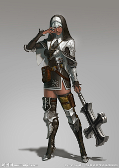 Dorothea-采集到人物设计——修女祭司等庄严形象+舰长队长