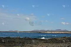 巴莱纳充满火山石的海湾。埃尔特文图拉加那利群岛。